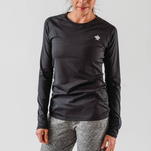 RABBIT - Women's - EZ Tee Perf ICE LS - Black